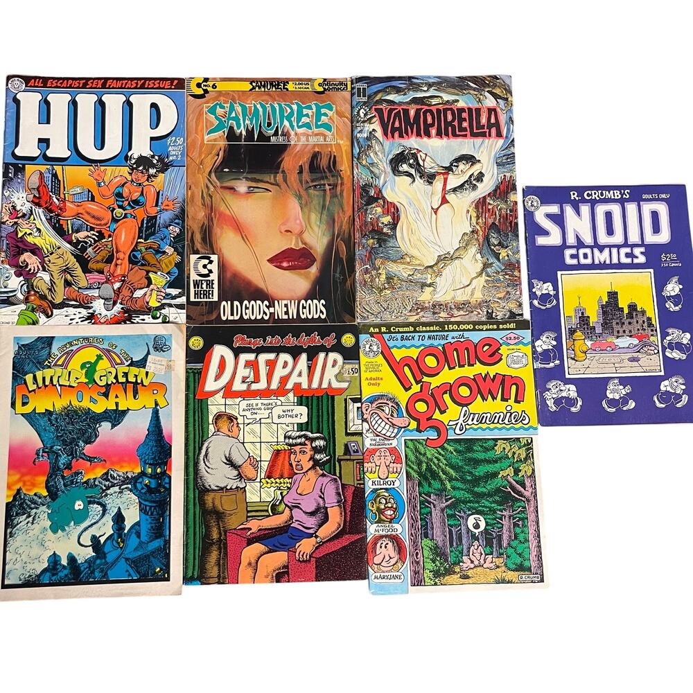 VTG Underground Collection Of Comic Books 70's 80's Hup, Vampirella, R.Crumbs